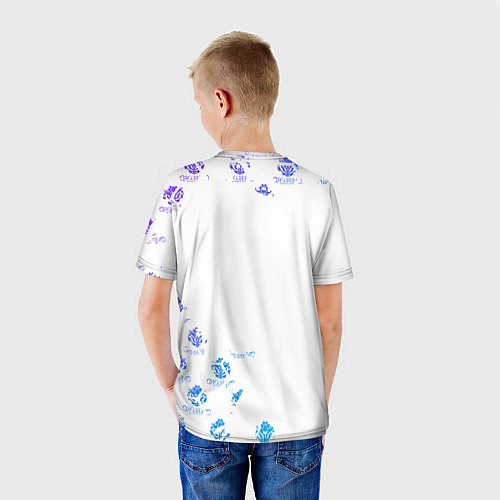 Детская футболка Overlord неоновый логотип / 3D-принт – фото 4