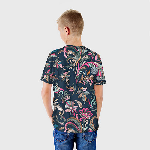 Детская футболка Холодная хохлома / 3D-принт – фото 4