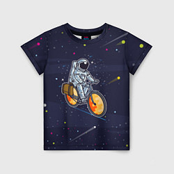 Детская футболка Космонавт на велосипеде
