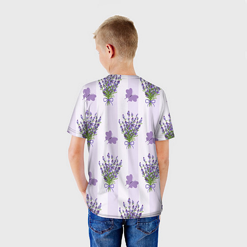 Детская футболка Лавандовые бабочки / 3D-принт – фото 4