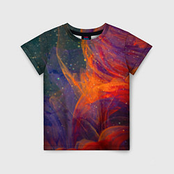 Детская футболка Разноцветный абстрактный дым