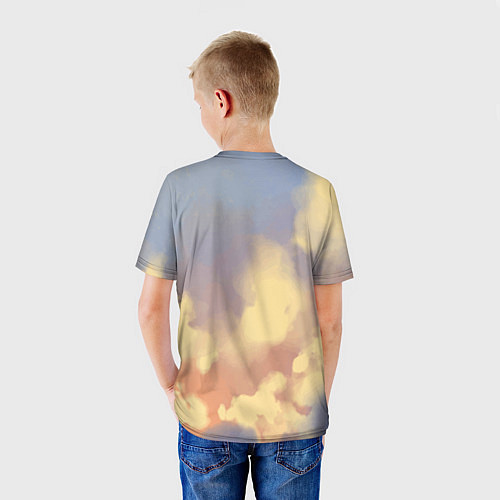 Детская футболка Лалафанфан с ушками в облачках / 3D-принт – фото 4