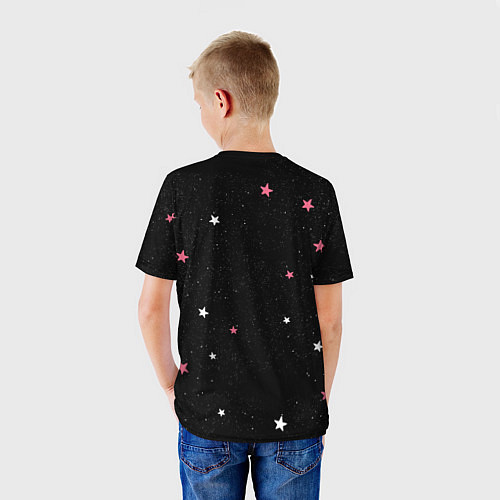Детская футболка I LOVE YOU TO THE MOON AND BACK КОСМОС / 3D-принт – фото 4