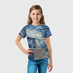 Футболка детская Пэчворк Рваная ткань Hype, цвет: 3D-принт — фото 2