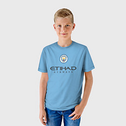 Футболка детская Грилиш Manchester City Манчестер Сити домашняя фор, цвет: 3D-принт — фото 2