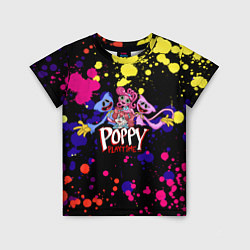 Детская футболка Poppy Playtime Huggy, Kissy, Poppy, Mommy Long Leg