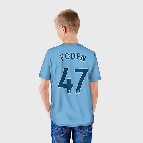 Детская футболка Manchester City ФОДЕН Домашняя форма 2223 / 3D-принт – фото 4