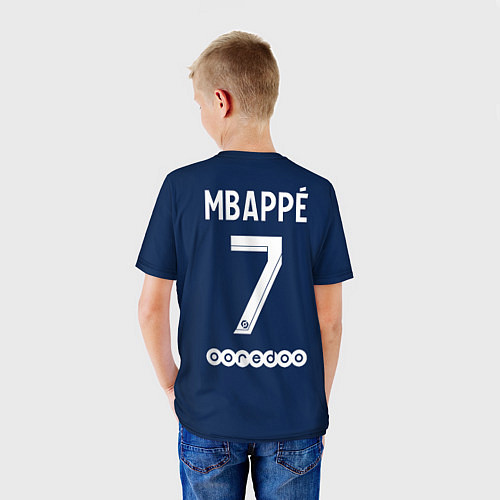 Детская футболка PSG MBAPPE МБАППЕ ДОМАШНЯЯ ФОРМА 2223 / 3D-принт – фото 4