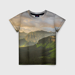 Детская футболка Горы, лес, небо