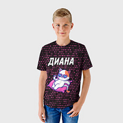 Футболка детская Диана КОШЕЧКА Звезды, цвет: 3D-принт — фото 2