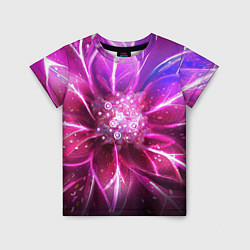 Детская футболка Неоновый Цветок Neon Flower