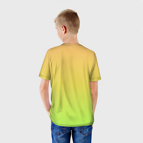 Детская футболка GRADIEND YELLOW-GREEN / 3D-принт – фото 4