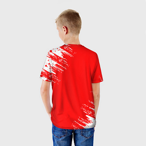 Детская футболка Assassins creed череп красные брызги / 3D-принт – фото 4