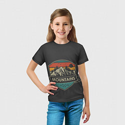 Футболка детская Горы Mountains, цвет: 3D-принт — фото 2