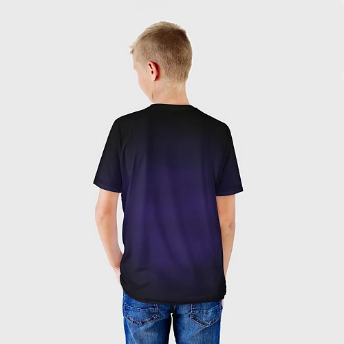 Детская футболка CHAINSAW MAN on the background of the moon / 3D-принт – фото 4