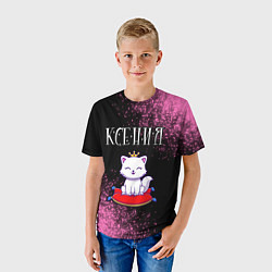 Футболка детская Ксения КОШКА Арт, цвет: 3D-принт — фото 2