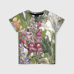 Детская футболка Цветы Ностальгический Весенний Узор