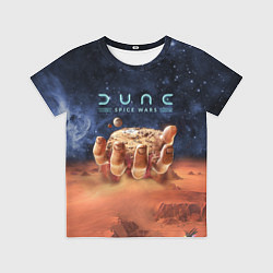 Детская футболка Dune: Spice Wars песчаные дюны и рука с базой