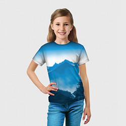 Футболка детская Горы Лес, цвет: 3D-принт — фото 2