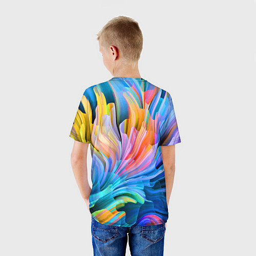 Детская футболка Красочный абстрактный паттерн Лето Colorful Abstra / 3D-принт – фото 4