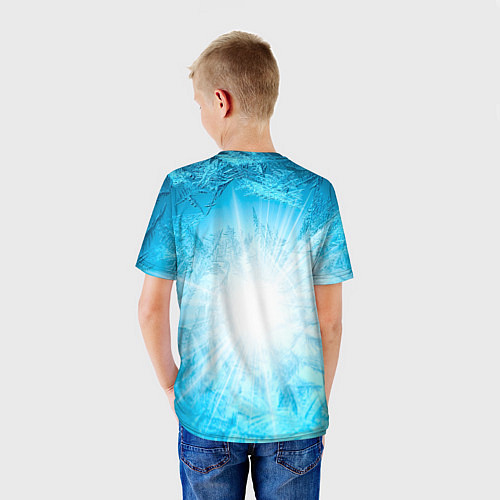 Детская футболка IN COLD logo with blue ice / 3D-принт – фото 4