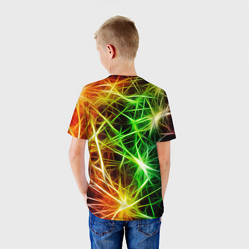 Детская футболка РАЗНОЦВЕТНЫЙ САЛЮТ / 3D-принт – фото 4