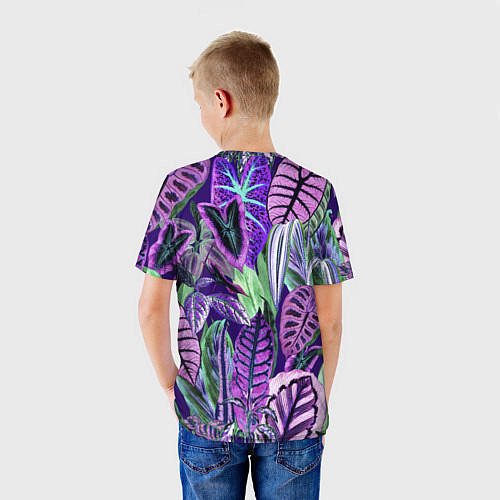 Детская футболка Цветы Яркие Тропики / 3D-принт – фото 4