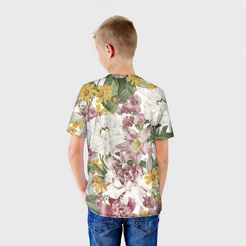 Детская футболка Цветы Летний Свадебный Букет / 3D-принт – фото 4