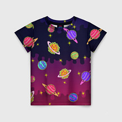 Детская футболка Pizza in Space