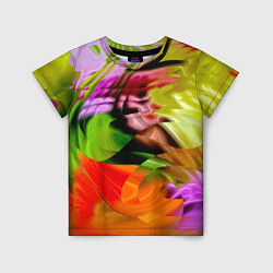 Детская футболка Разноцветная абстрактная композиция Лето Multi-col