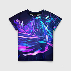 Детская футболка Абстрактная неоновая композиция Abstract neon comp