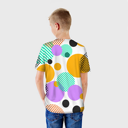 Детская футболка GEOMETRIC INTERSECTING CIRCLES / 3D-принт – фото 4