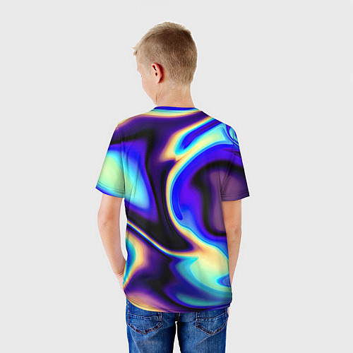 Детская футболка Цветовая абстракция / 3D-принт – фото 4