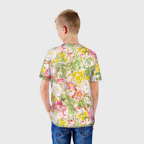Детская футболка Цветы Летнии Английские Розы / 3D-принт – фото 4