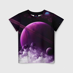 Детская футболка PURPLE GALAXY лиловая галактика