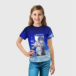 Футболка детская РЕИНКАРНАЦИЯ БЕЗРАБОТНОГО РОКСИ, цвет: 3D-принт — фото 2