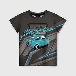 Детская футболка Classic blue retro car