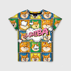 Детская футболка Pop art shiba inu