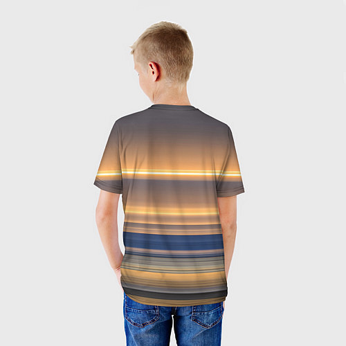 Детская футболка Цветные линии colored lines / 3D-принт – фото 4