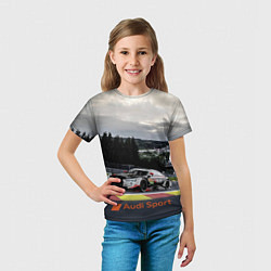 Футболка детская Audi Sport Racing team Ауди Спорт Гоночная команда, цвет: 3D-принт — фото 2