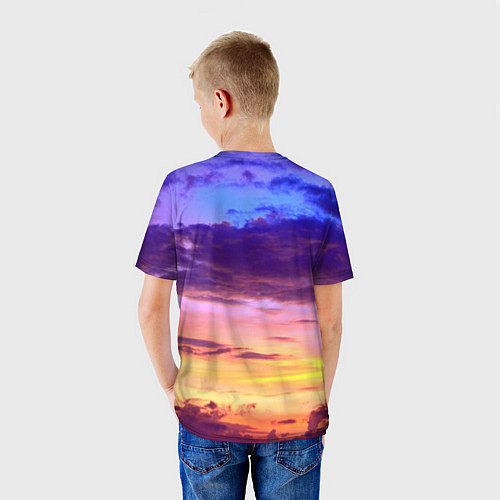 Детская футболка Небо на закате / 3D-принт – фото 4