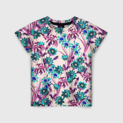 Детская футболка Цветы Летние Фиолетовые Рудбеки