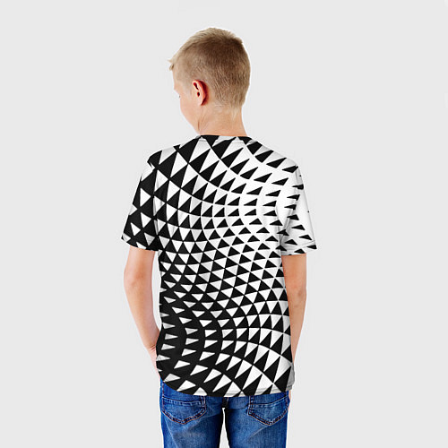 Детская футболка Минималистический авангардный паттерн / 3D-принт – фото 4