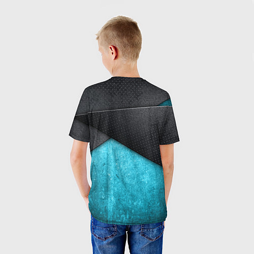 Детская футболка Карбоновые пластины / 3D-принт – фото 4