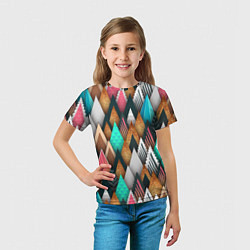 Футболка детская Абстрактный цветной лес, цвет: 3D-принт — фото 2