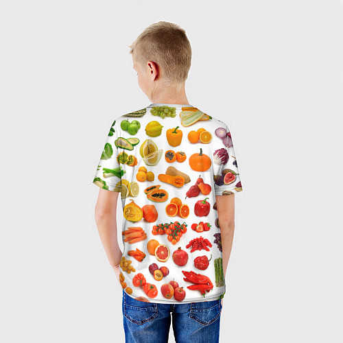 Детская футболка VEGETABLE FRUIT ABUNDANCE / 3D-принт – фото 4