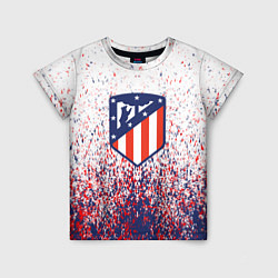 Детская футболка Atletico madrid logo брызги красок