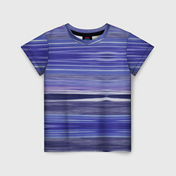 Детская футболка Абстрактный синий полосатый узор