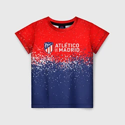 Детская футболка Atletico madrid атлетико мадрид брызги красок