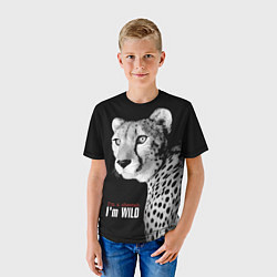 Футболка детская Im a cheetah Im WILD, цвет: 3D-принт — фото 2